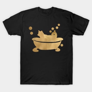 Akita In A Bathtub T-Shirt